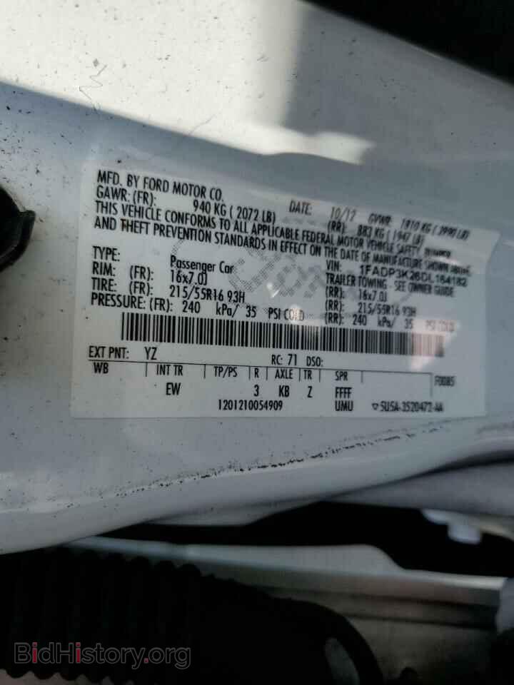 2013 FORD FOCUS - VIN: 1FADP3K26DL164182 - Фото 10