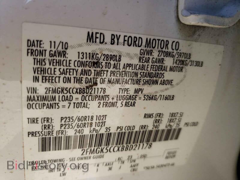 2011 Ford FLEX (VIN 2FMGK5CCXBBD21178) — фото 10 из 10
