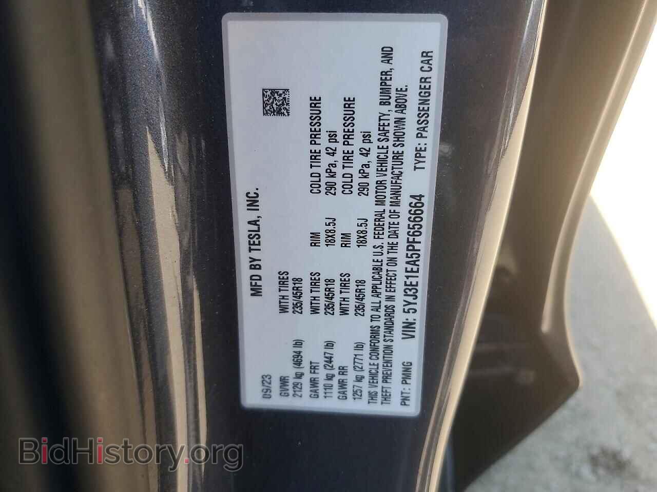 2023 TESLA MODEL 3 - VIN: 5YJ3E1EA5PF656664 - Photo 12