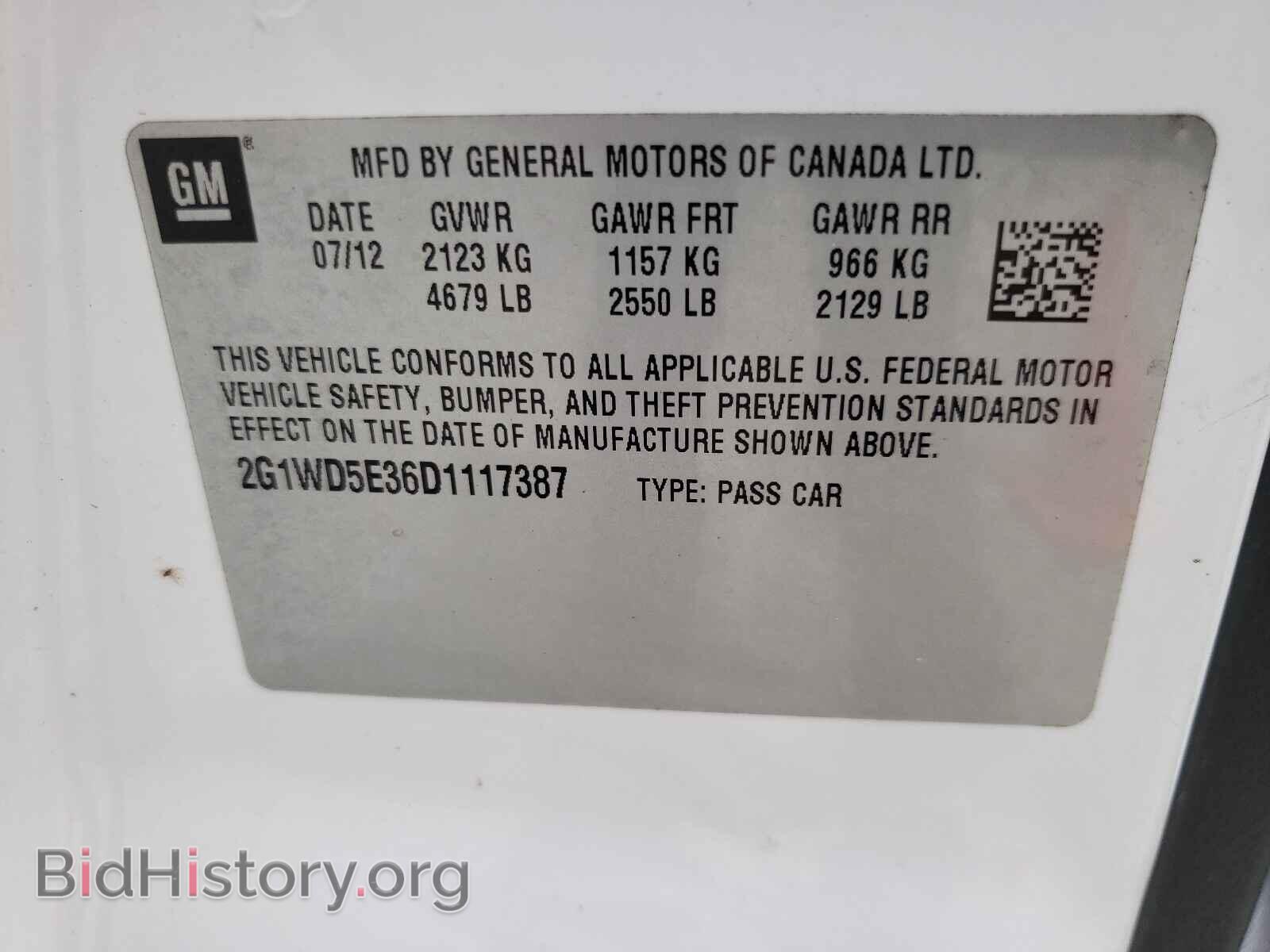2013 CHEVROLET IMPALA - VIN: 2G1WD5E36D1117387 - Фото 10