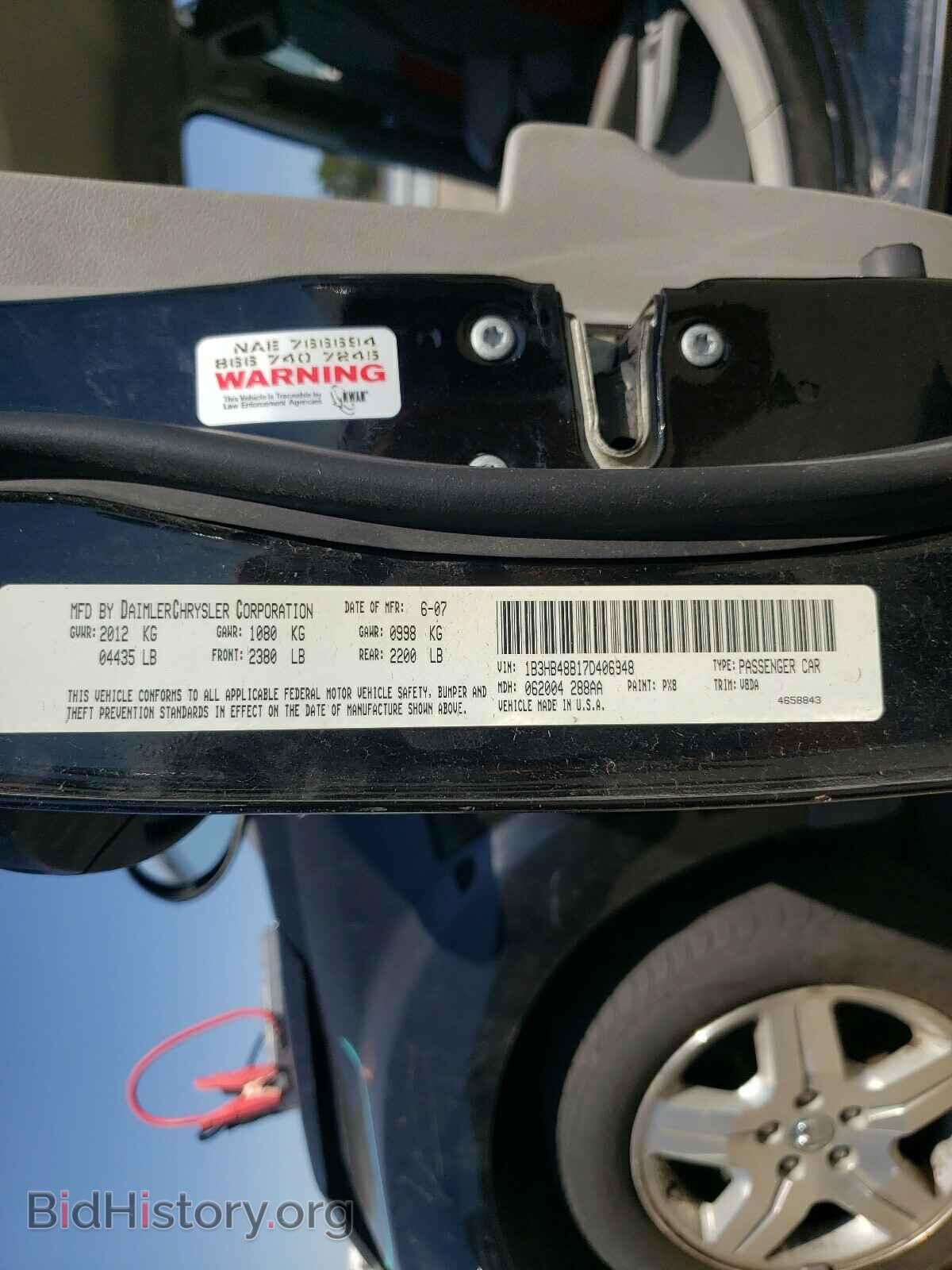 2007 DODGE CALIBER - VIN: 1B3HB48B17D406948 - Photo 10