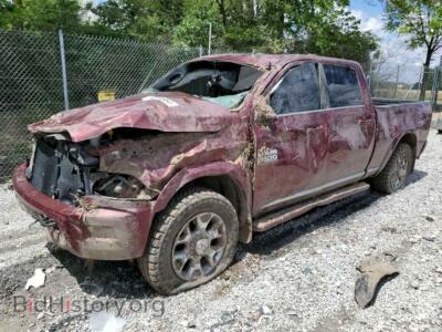2018 RAM 2500 Longhorn, бордовый — VIN 3C6UR5GL0JG155933, Copart