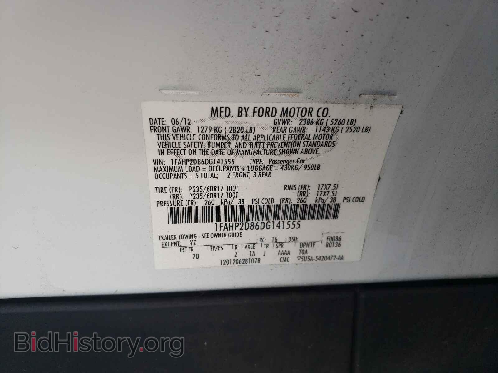 2013 FORD TAURUS - VIN: 1FAHP2D86DG141555 - Photo 10
