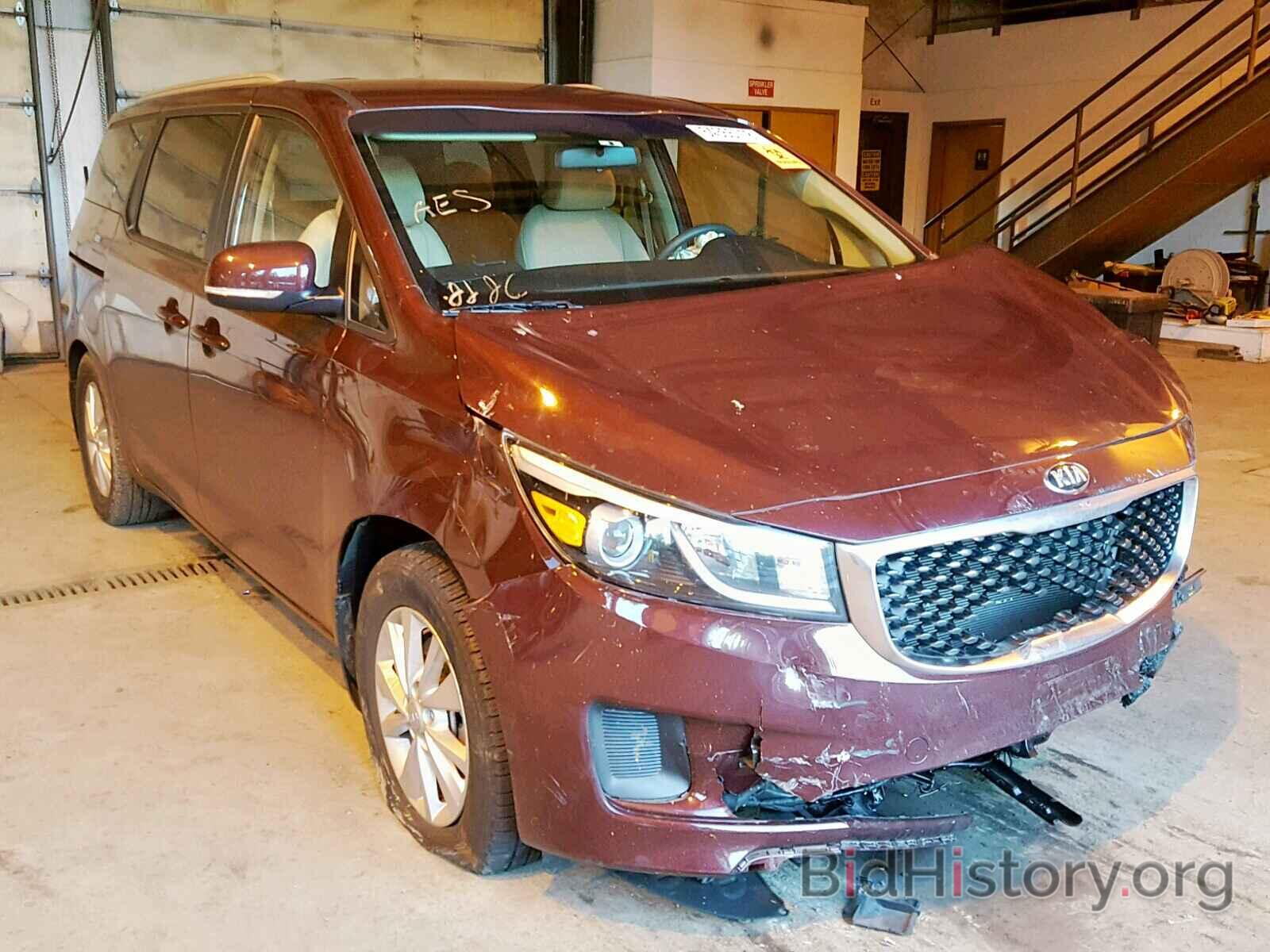 Фотография KNDMB5C14G6159799 - KIA SEDONA LX 2016