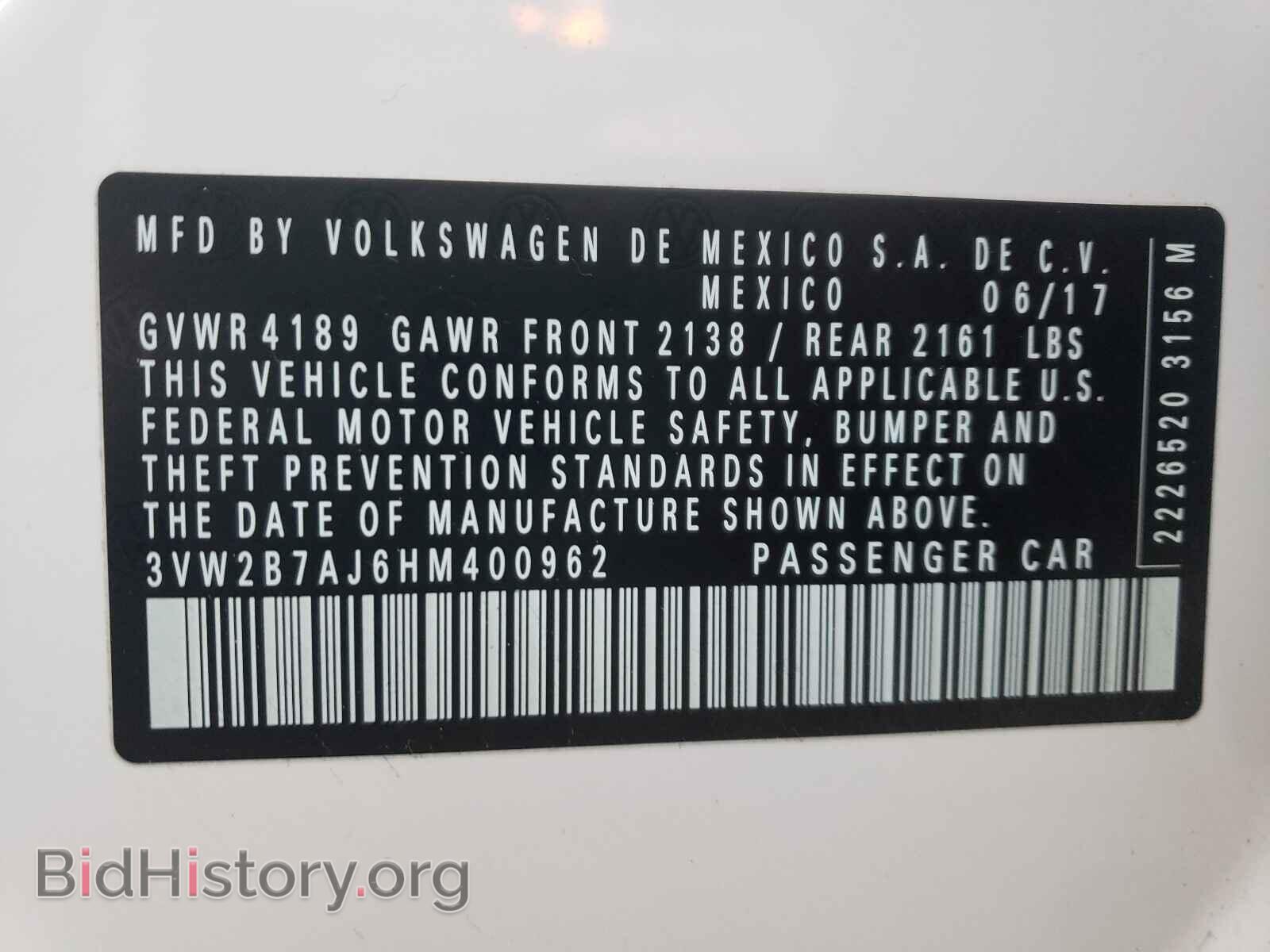 2017 VOLKSWAGEN JETTA - VIN: 3VW2B7AJ6HM400962 - Photo 10