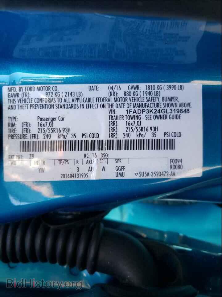 2016 FORD FOCUS - VIN: 1FADP3K24GL319848 - Photo 10