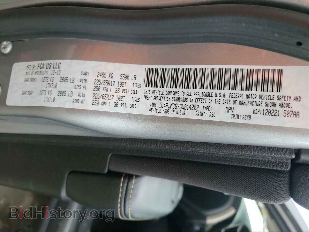 2016 JEEP CHEROKEE - VIN: 1C4PJMCS7GW214202 - Photo 10