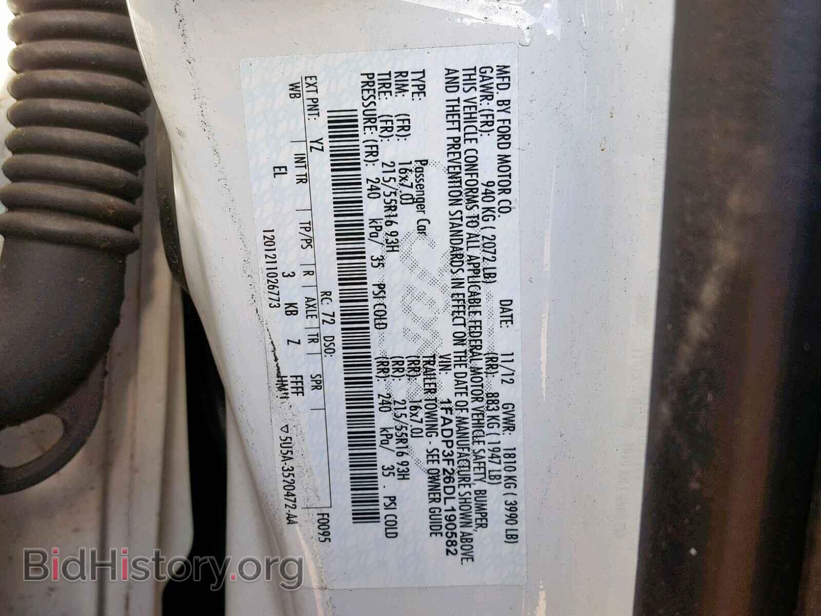 2013 FORD FOCUS - VIN: 1FADP3F26DL190582 - Фото 10