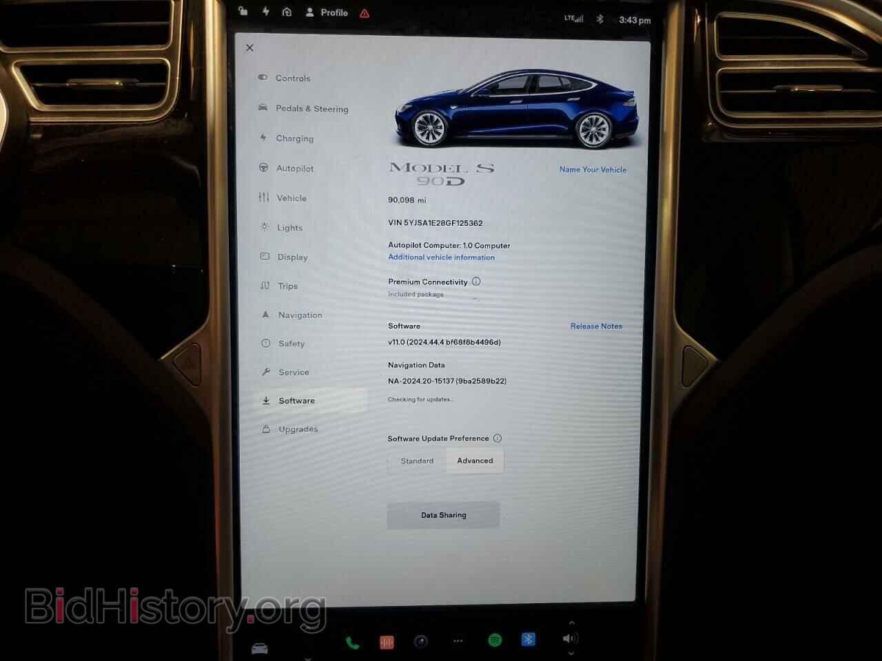 2016 TESLA MODEL S - VIN: 5YJSA1E28GF125362 - Photo 9