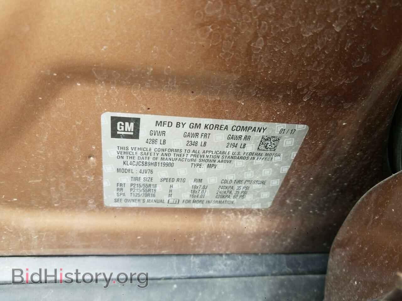 2017 BUICK ENCORE - VIN: KL4CJCSB9HB119900 - Photo 10