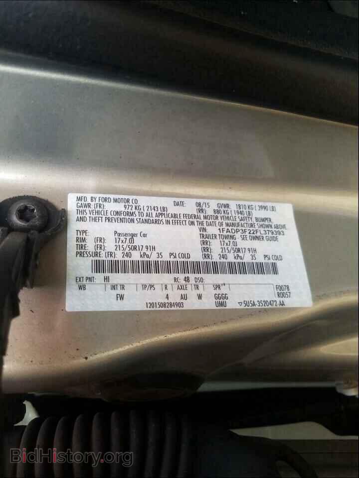 2015 FORD FOCUS - VIN: 1FADP3F22FL379393 - Фото 10