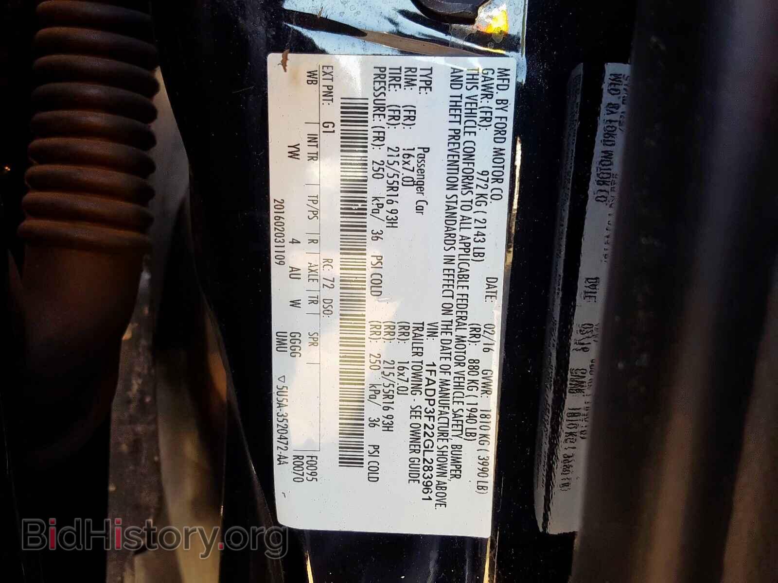 2016 FORD FOCUS - VIN: 1FADP3F22GL283961 - Photo 10
