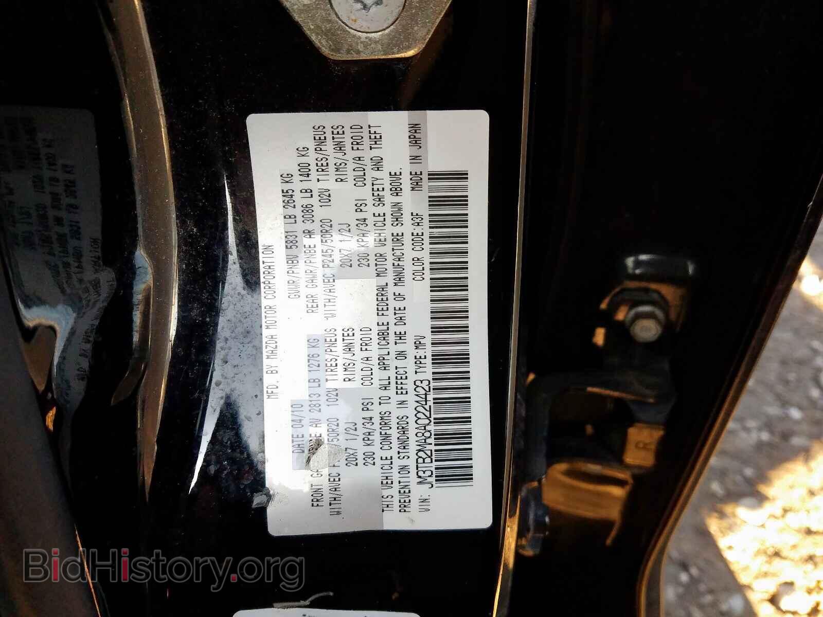 2010 MAZDA CX-9 - VIN: JM3TB2MA8A0224423 - Фото 10