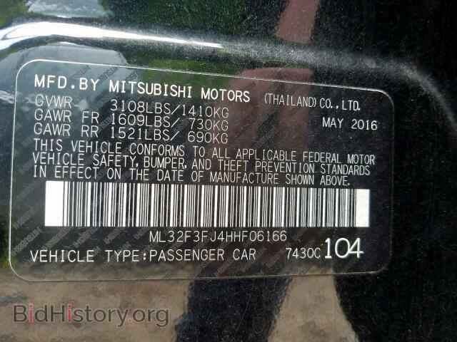 2017 MITSUBISHI MIRAGE - VIN: ML32F3FJ4HHF06166 - Фото 10