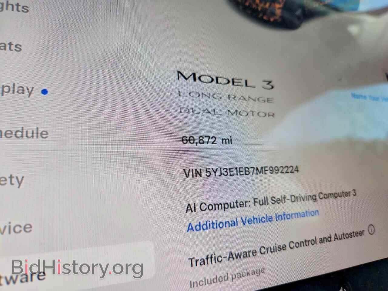 2021 TESLA MODEL 3 - VIN: 5YJ3E1EB7MF992224 - Фото 9