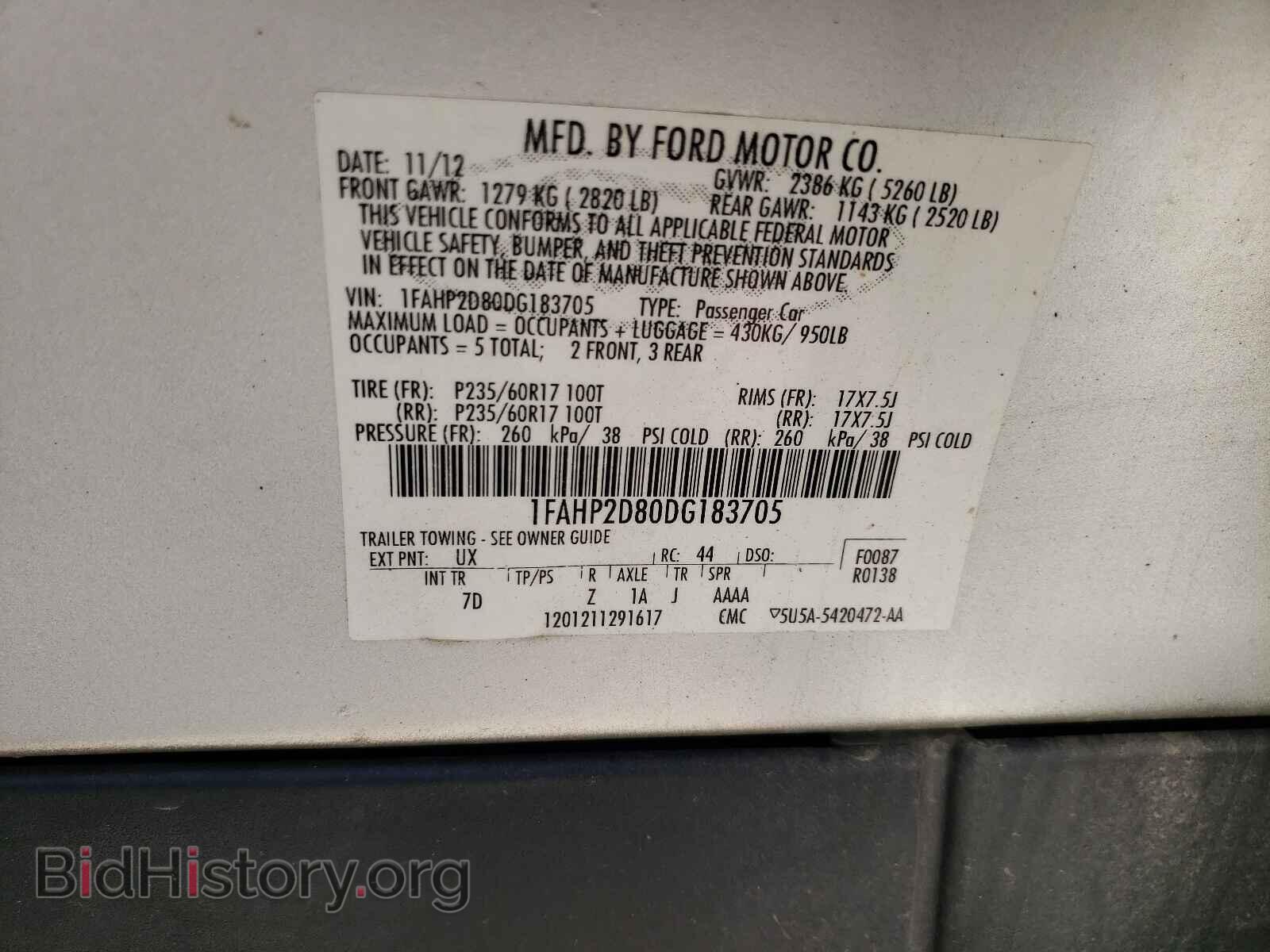2013 FORD TAURUS - VIN: 1FAHP2D80DG183705 - Photo 10