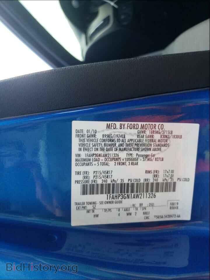 2010 FORD FOCUS - VIN: 1FAHP3GN1AW211326 - Фото 10
