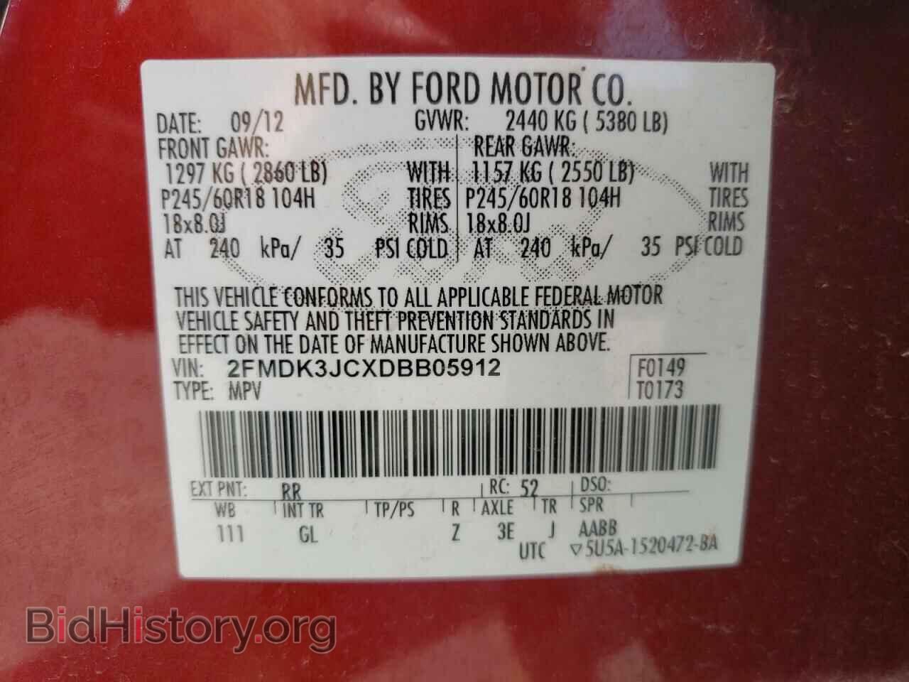 2013 FORD EDGE - VIN: 2FMDK3JCXDBB05912 - Photo 10