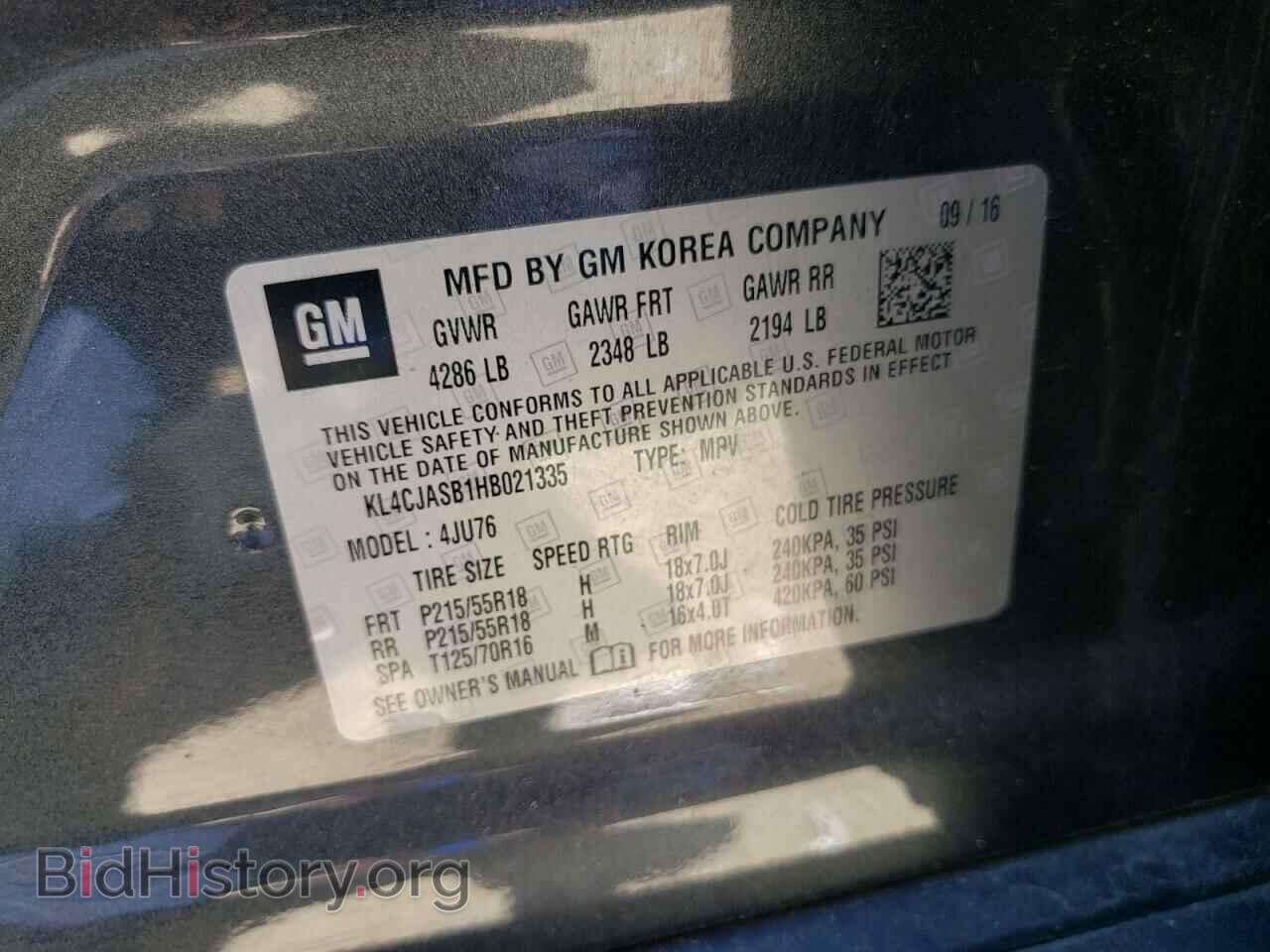 2017 BUICK ENCORE - VIN: KL4CJASB1HB021335 - Photo 10