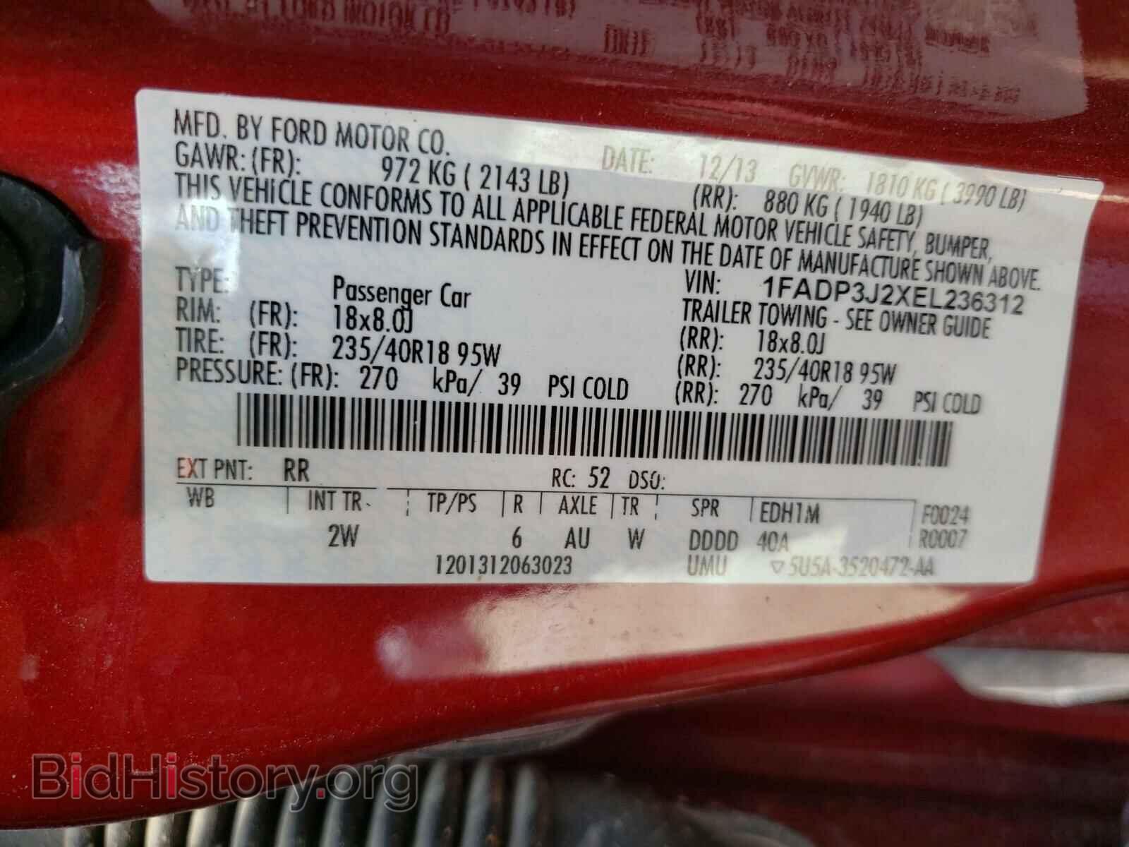 2014 FORD FOCUS - VIN: 1FADP3J2XEL236312 - Фото 10