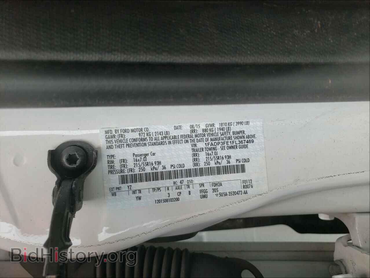 2015 FORD FOCUS - VIN: 1FADP3FE1FL367469 - Фото 10