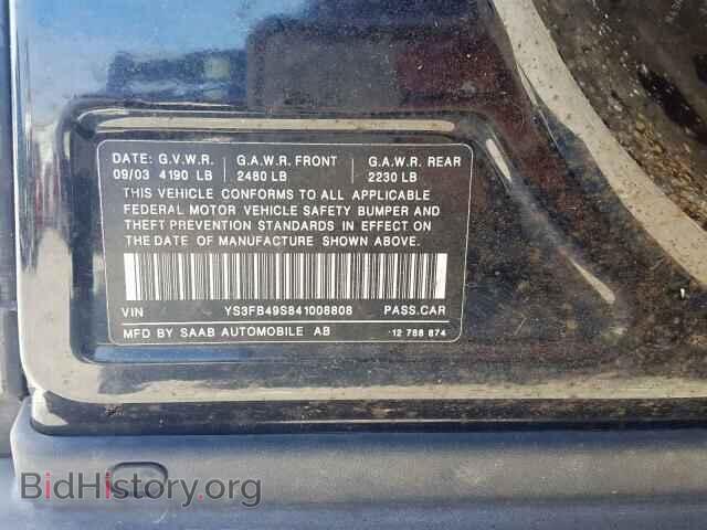 2004 SAAB 9 3 - VIN: YS3FB49S841008808 - Photo 10