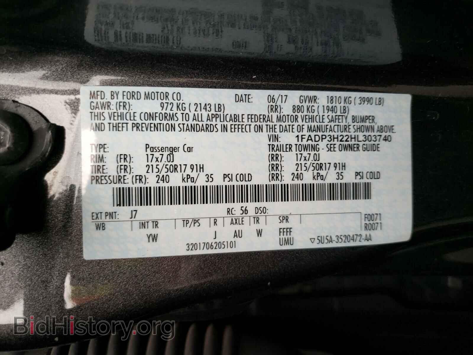 2017 FORD FOCUS - VIN: 1FADP3H22HL303740 - Photo 10