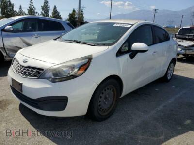 2015 Kia RIO LX, white — VIN KNADM4A30F6509496, Copart