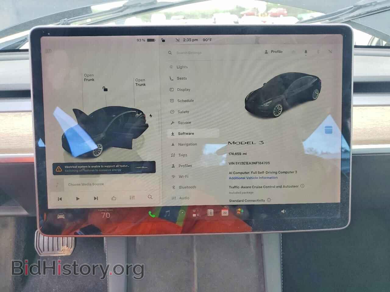 2022 TESLA MODEL 3 - VIN: 5YJ3E1EA3NF184705 - Фото 9