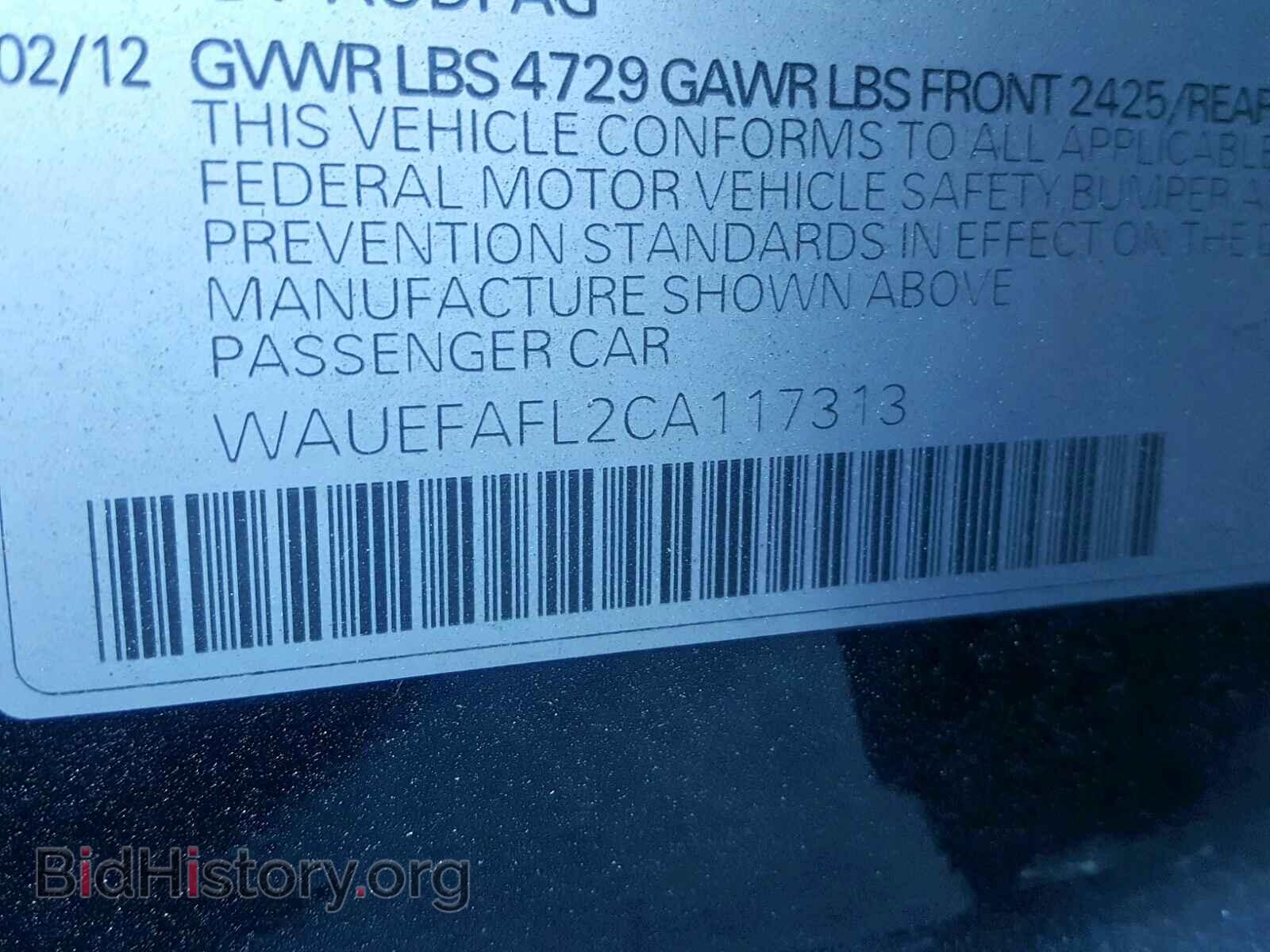 2012 AUDI A4 - VIN: WAUEFAFL2CA117313 - Photo 10