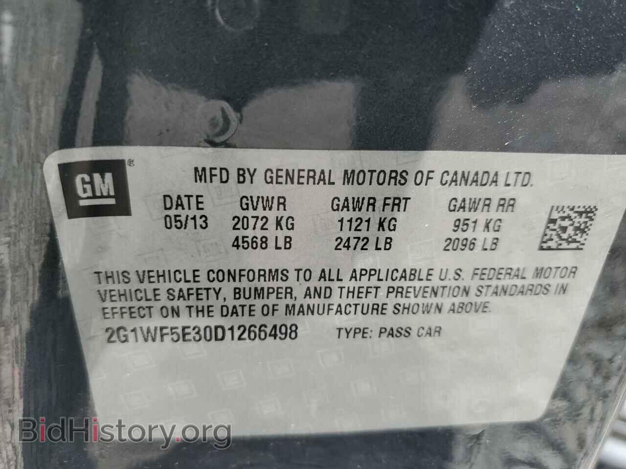2013 CHEVROLET IMPALA - VIN: 2G1WF5E30D1266498 - Фото 12