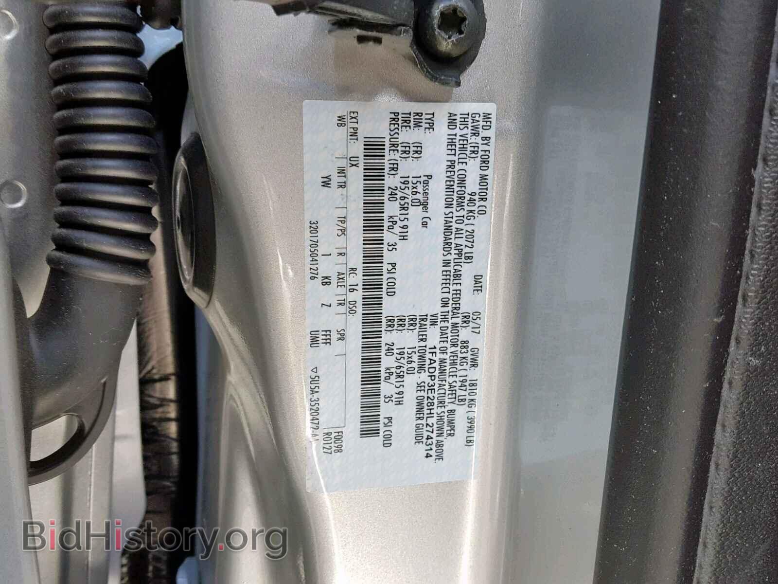 2017 FORD FOCUS - VIN: 1FADP3E28HL274314 - Photo 10