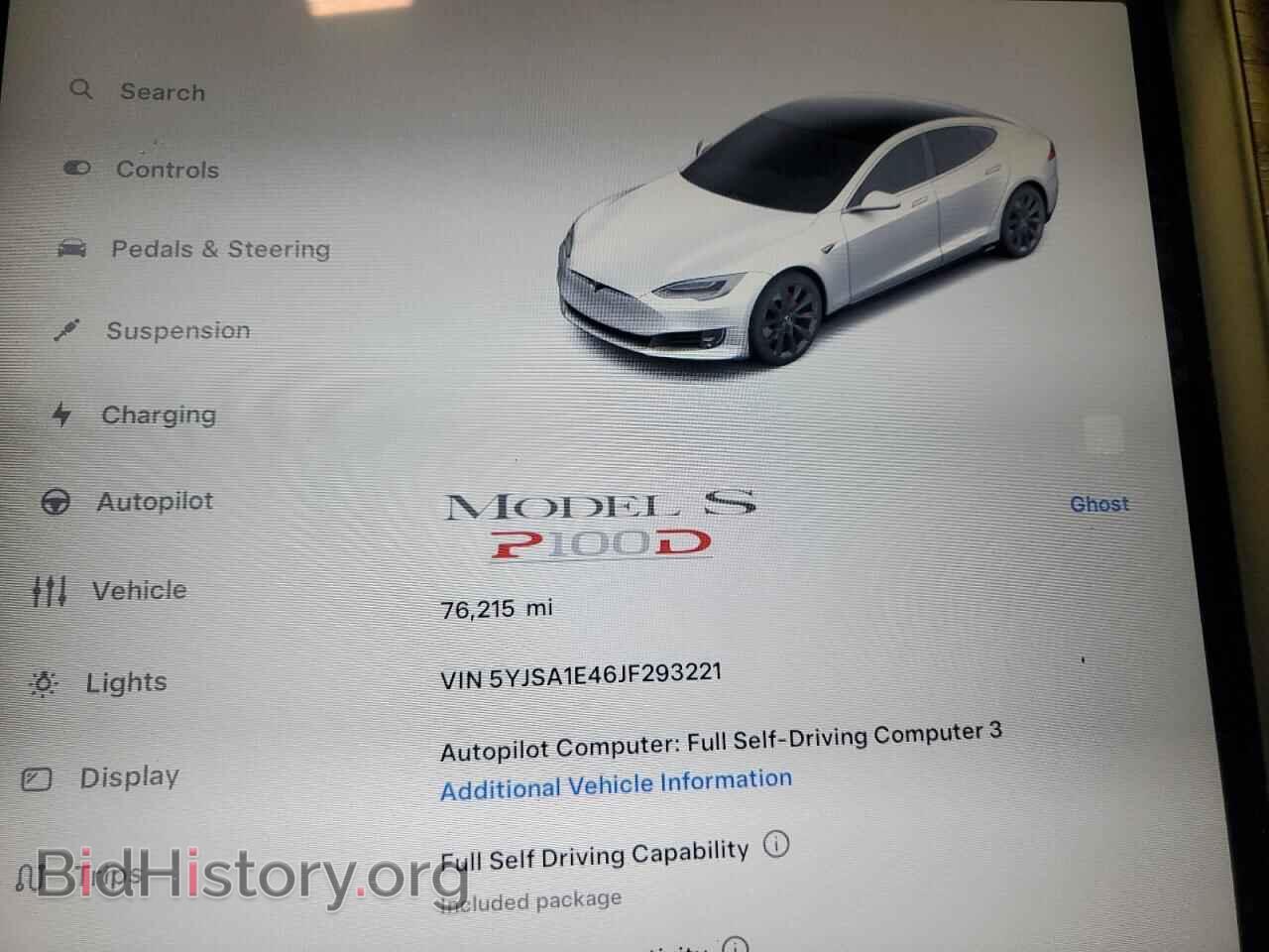 2018 TESLA MODEL S - VIN: 5YJSA1E46JF293221 - Photo 9