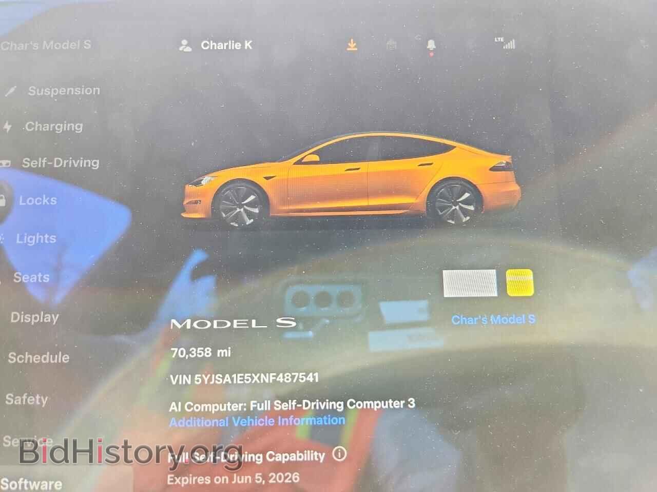 2022 TESLA MODEL S - VIN: 5YJSA1E5XNF487541 - Photo 9