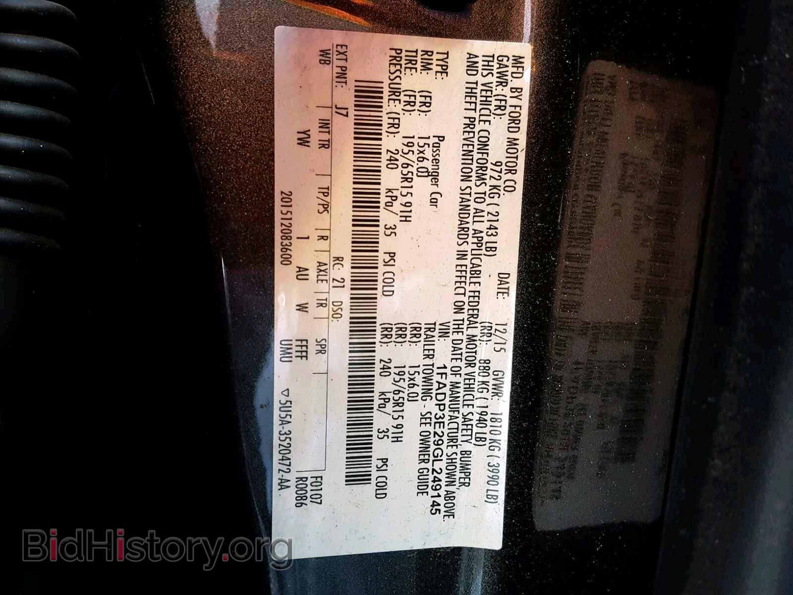 2016 FORD FOCUS - VIN: 1FADP3E29GL249145 - Photo 10