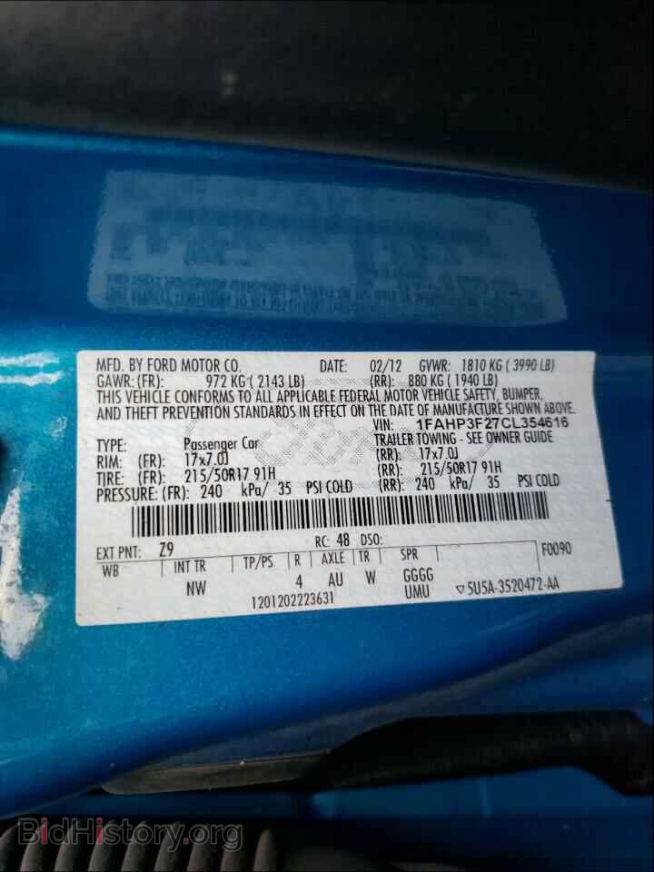 2012 FORD FOCUS - VIN: 1FAHP3F27CL354616 - Photo 10