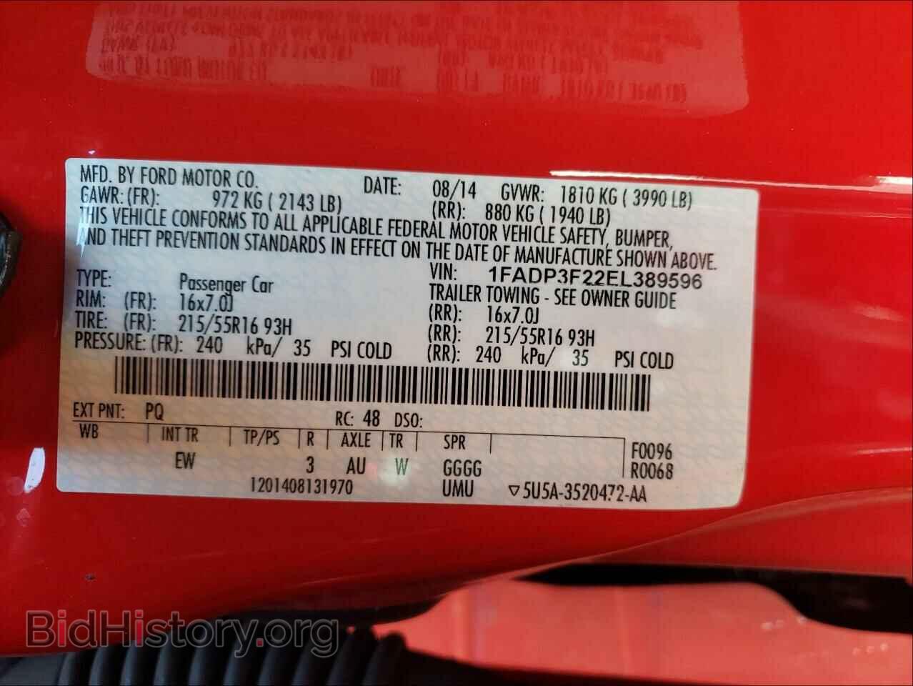2014 FORD FOCUS - VIN: 1FADP3F22EL389596 - Photo 10