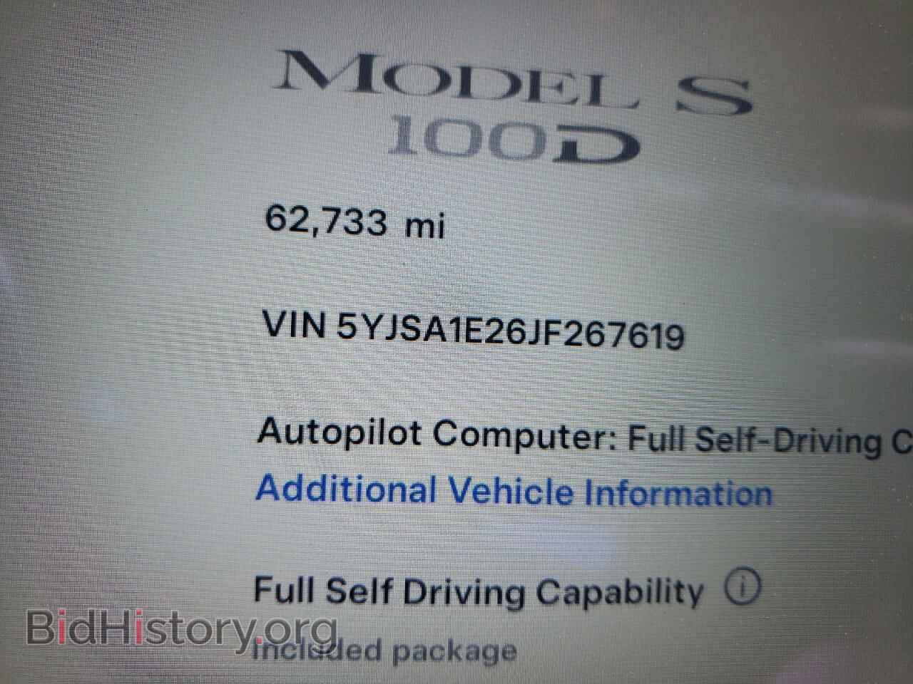 2018 TESLA MODEL S - VIN: 5YJSA1E26JF267619 - Photo 9