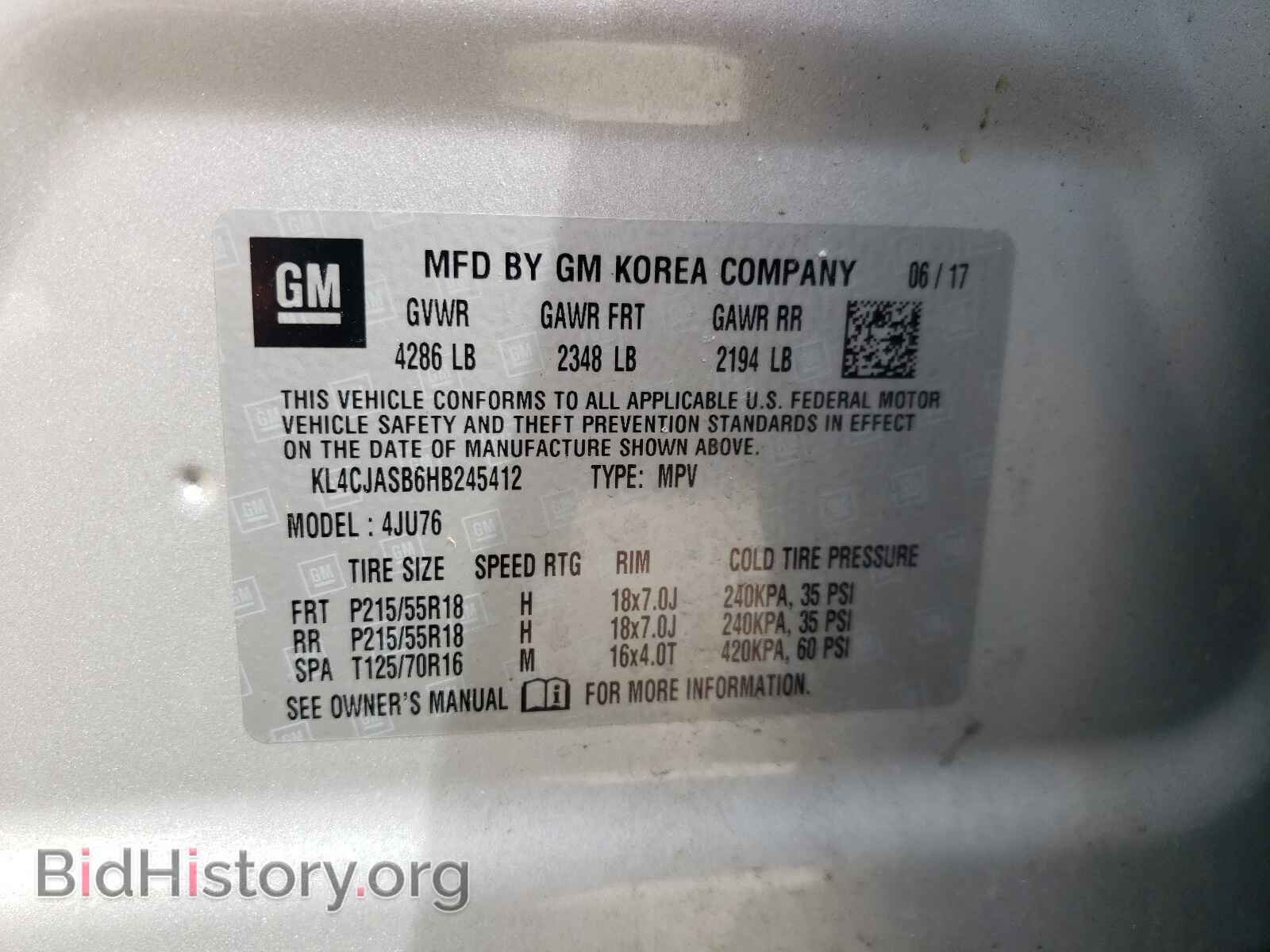 2017 BUICK ENCORE - VIN: KL4CJASB6HB245412 - Photo 10