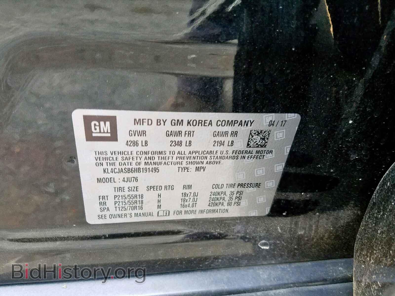 2017 BUICK ENCORE PRE - VIN: KL4CJASB6HB191495 - Фото 10