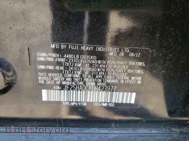 2013 SUBARU FORESTER - VIN: JF2SHADC8DH423977 - Photo 10
