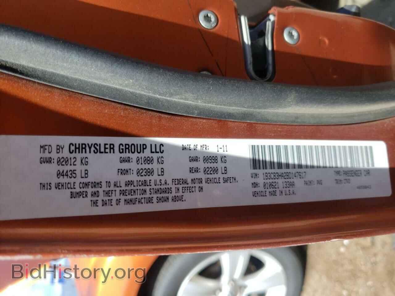 2011 DODGE CALIBER - VIN: 1B3CB3HA2BD147617 - Photo 10