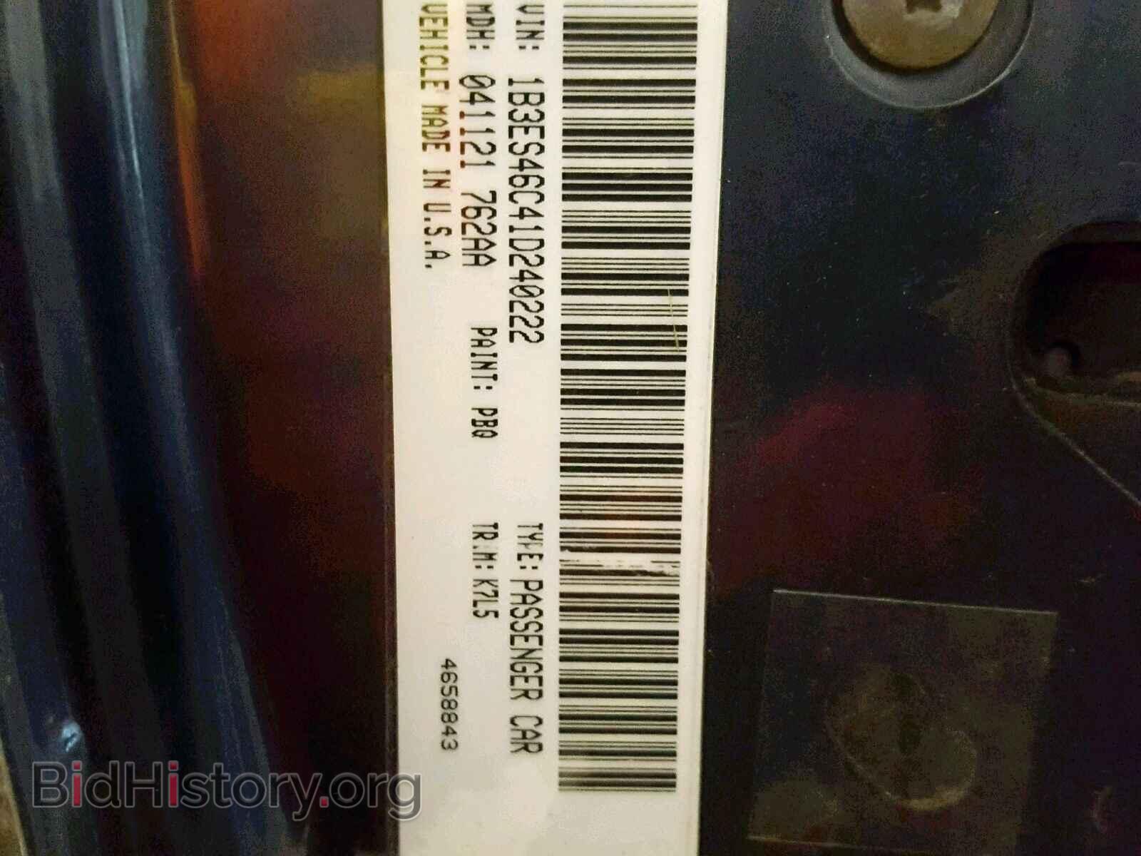 2001 DODGE NEON - VIN: 1B3ES46C41D240222 - Фото 10