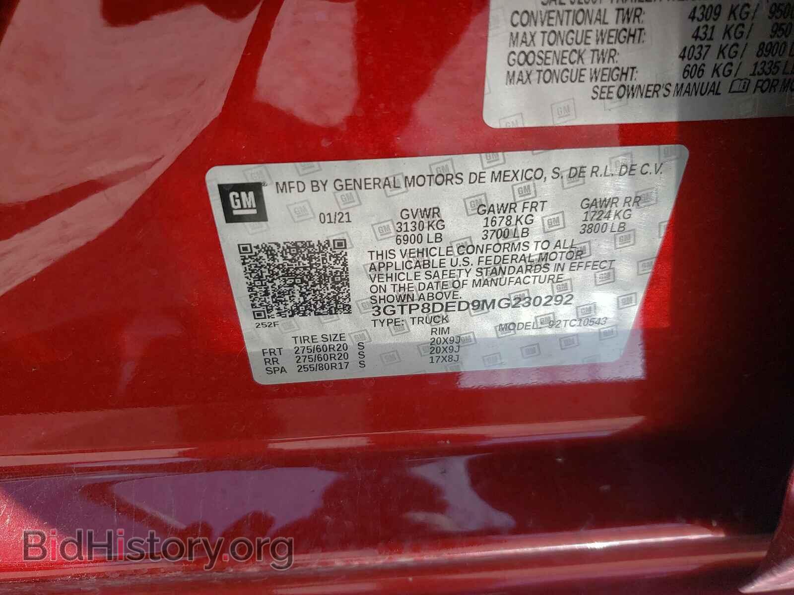 2021 GMC SIERRA - VIN: 3GTP8DED9MG230292 - Photo 10