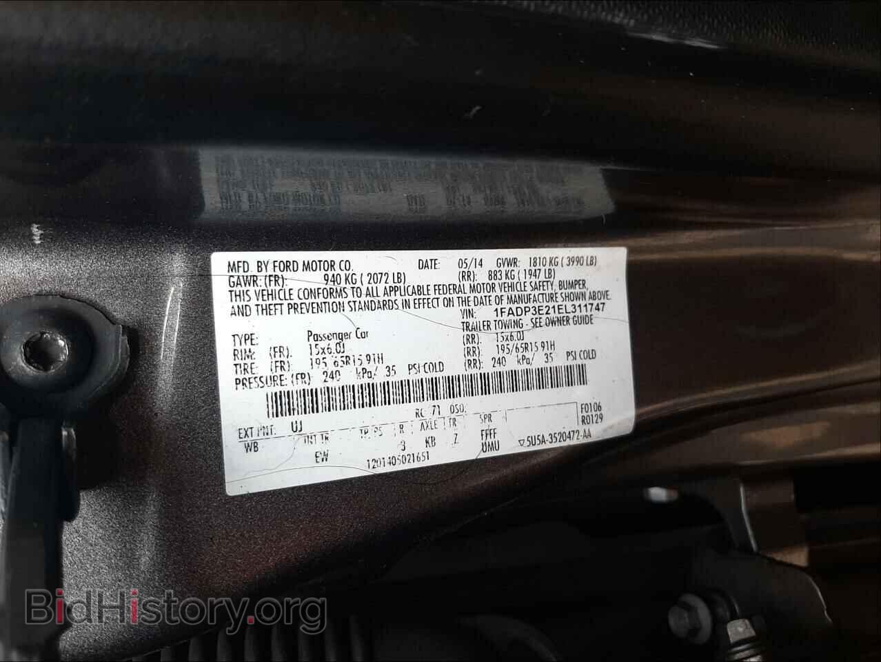 2014 FORD FOCUS - VIN: 1FADP3E21EL311747 - Photo 10
