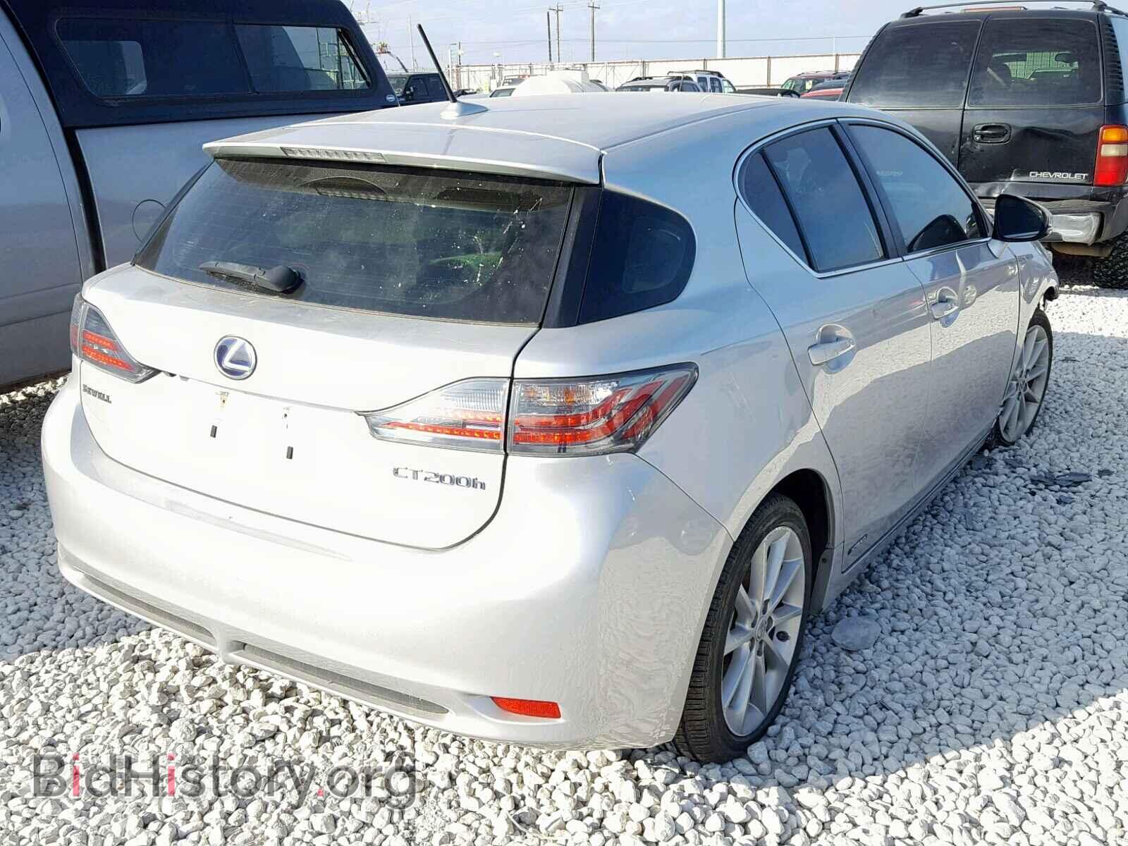 2012 LEXUS CT 200 - VIN: JTHKD5BH0C2110065 - Фото 4