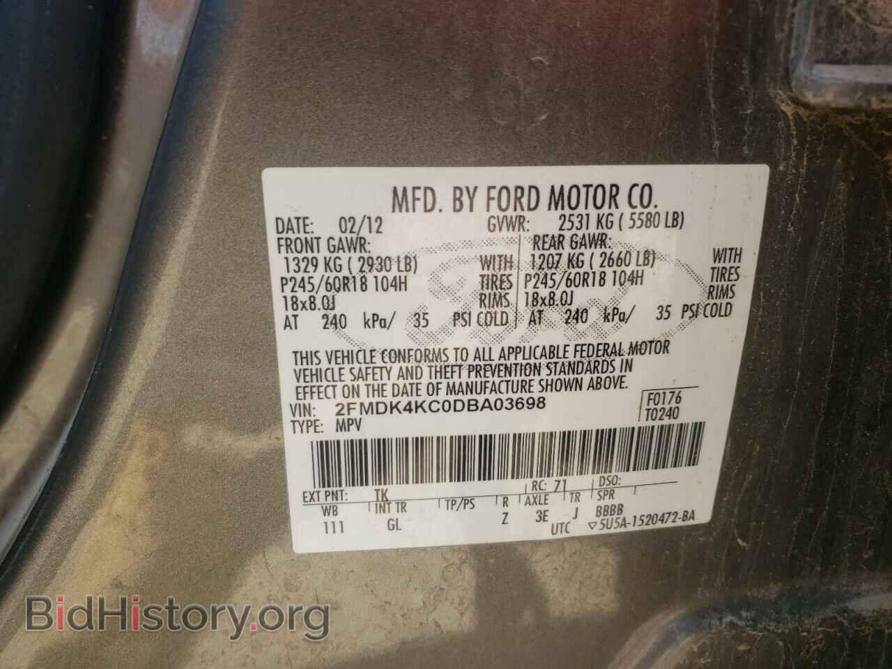 2013 FORD EDGE - VIN: 2FMDK4KC0DBA03698 - Photo 10