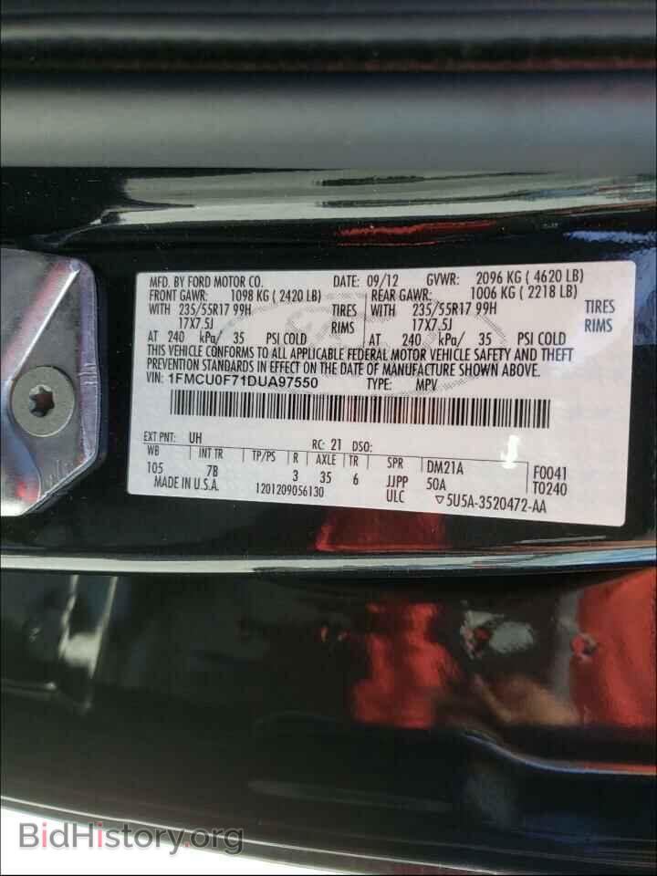 2013 FORD ESCAPE - VIN: 1FMCU0F71DUA97550 - Photo 10