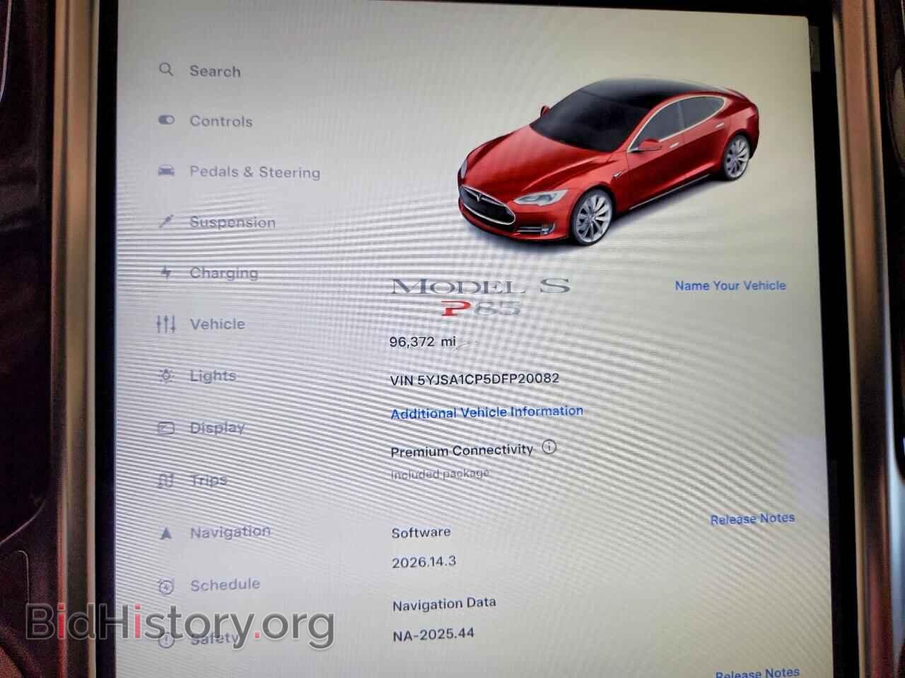 2013 TESLA MODEL S - VIN: 5YJSA1CP5DFP20082 - Photo 9