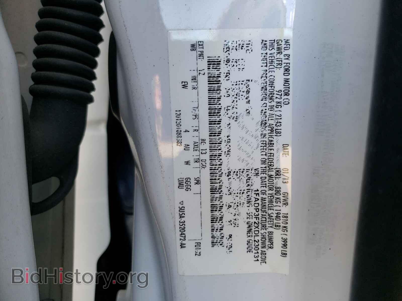 2013 FORD FOCUS - VIN: 1FADP3F2XDL230131 - Фото 10